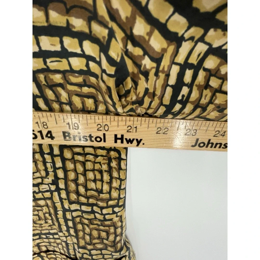 Robert Stock Limited Medium Womens‎ 100% Silk One Button Blazer Geometric Print